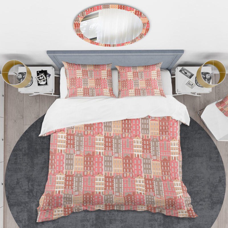 Ensemble de housse de couette en microfibre de style campagnard, Housse de couette très grand + 2 taies décoratives