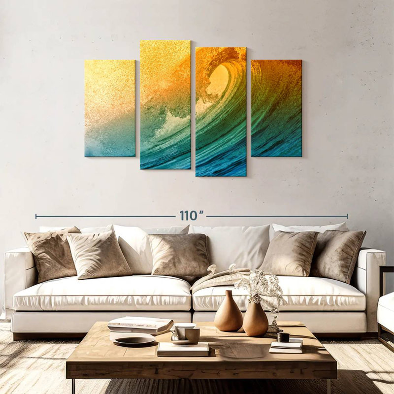 Gillard Sunny Glow Ocean Wave, H 48 po x l 75 po