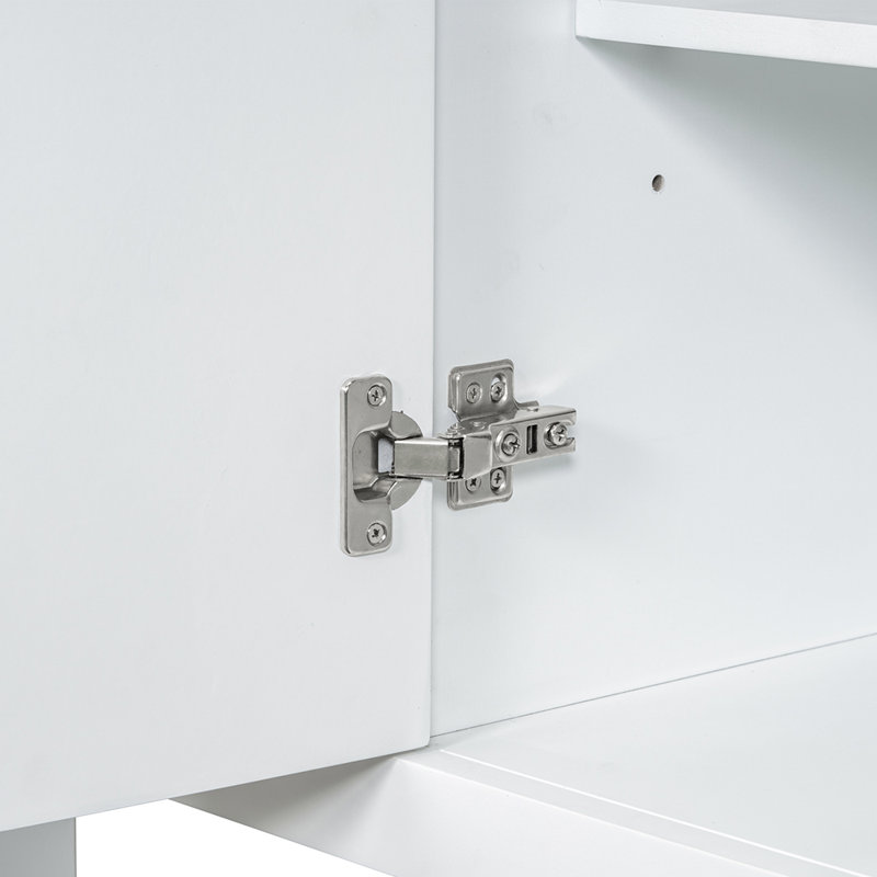 Ensemble de meuble-lavabo avec lavabo et trois tiroirs, Blanc