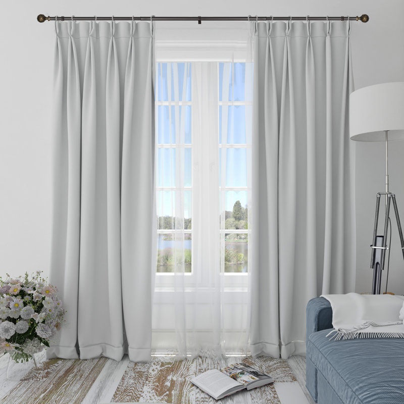 Tringle à rideaux simple Danquan à largeur totale ajustable x 1 po de diamètre, 28" - 48", Bronze
