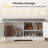 39.4" Storage Bench with Shoe Storage, 2-Tier Entryway Bench with Adjustable Shelf and Removable Cushion-775397989
