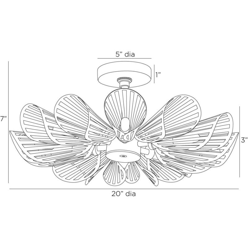Francesca 12 - Light Semi Flush Mount