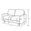 Causeuse avec coussin moelleux et pieds robustes-545425949