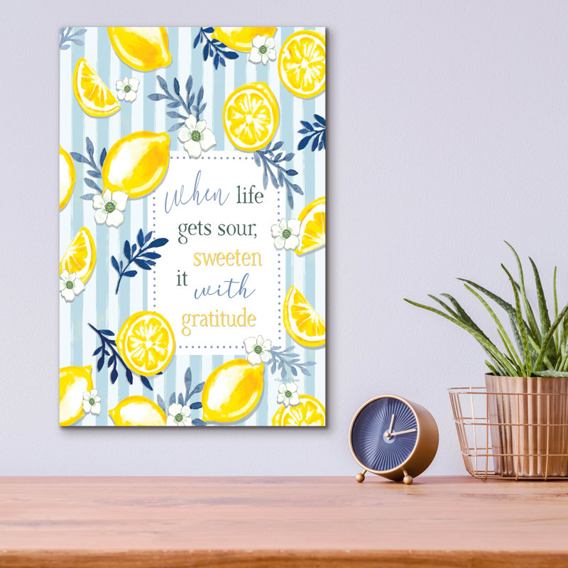  «When Life Gets Sour» par Elizabeth Tyndall, art mural en verre acrylique, 12 po x 16 po