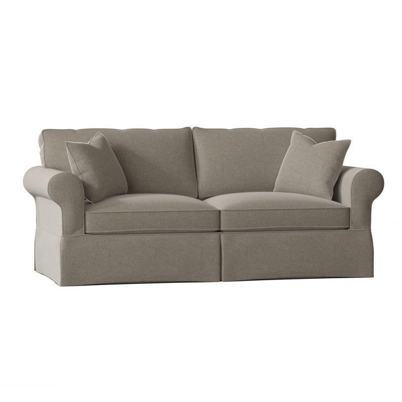 Lit-couchette à accoudoirs arrondis avec coussins réversibles de 84 po Kingsbridge, Eucalyptus Crafty, Jungle Fine Line