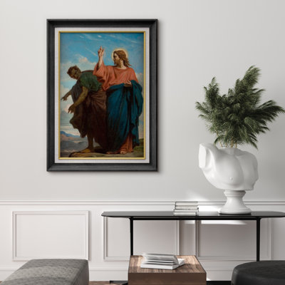 Jesus Teaching the Apostles Classical Artwork, New Testament Religious Pictures, Framed Canvas Giclee Print Wall Art