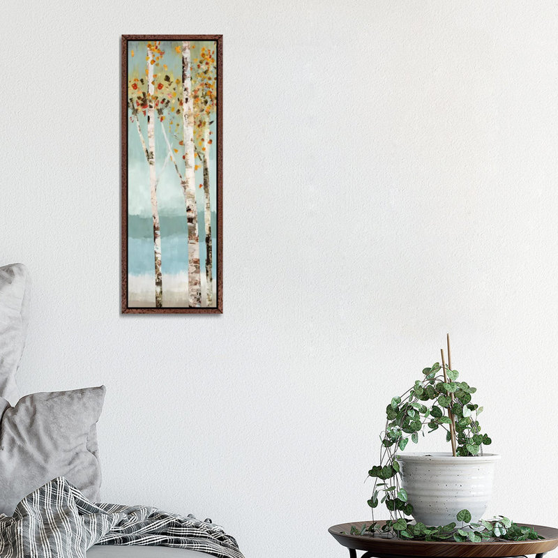 Lookout II by Allison Pearce - Panoramic Painting on Canvas, Classic Brown Wood Framed Canvas, 30.48 cm H x 91.44 cm W