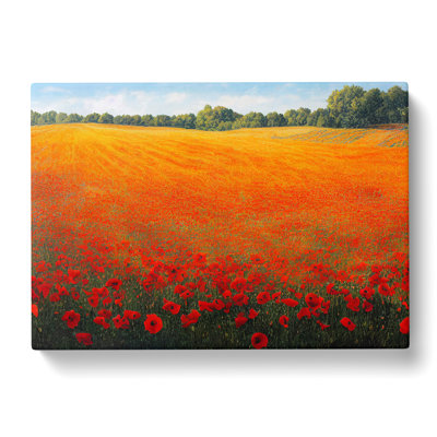 Tremendous Poppies Flowers - Wrapped Canvas