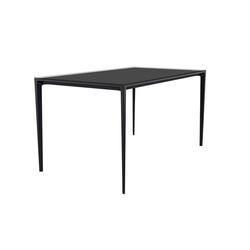 Table de salle à manger en pierre frittée Modern, 28.7"H x 70.87"W x 35.43"L, Transparent