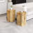 2-In-1 Irregular MGO End Table, Split Design, Small Space Friendly,Indoor Outdoor Use,Natural Color-811826141