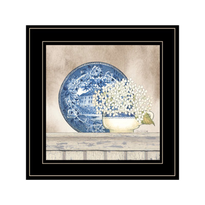 S " Blues I" Framed Artwork For Home, Ready To Hang, Multicolor Paper In Black Frame, 15" X 15 Hang Art Print By , Paperwork