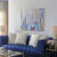 Art mural moderne moderne bleu 36 x 47 pouces avec attrait polyvalent-88731588-88668781