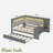 Upholstered Daybed With Storage Shelves, Trundle, Charging Station, Led Light And Desk-57180122