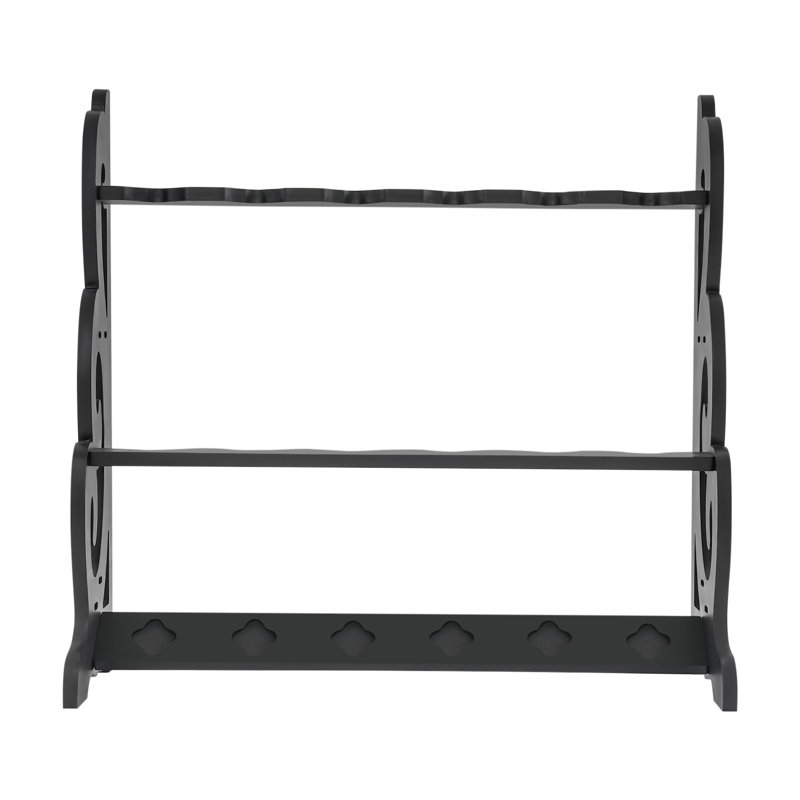 6 Hole Adjustable Vertical Sword Rack, Black