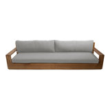 Germelino Outdoor 3 - Seat Teak Patio Sofa with Sunbrella Cushions