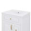 Meuble-lavabo de 24 po avec lavabo en céramique, 1 porte à fermeture en douceur et 2 tiroirs à fermeture en douceur-1307796987