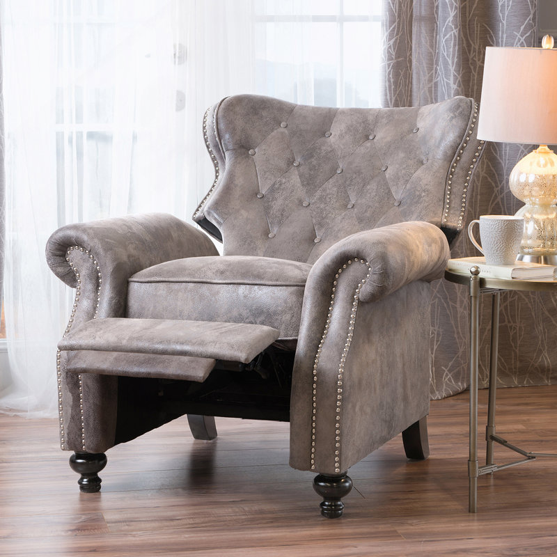 Fauteuil inclinable manuel 39,76 po Cozad, Gris brun