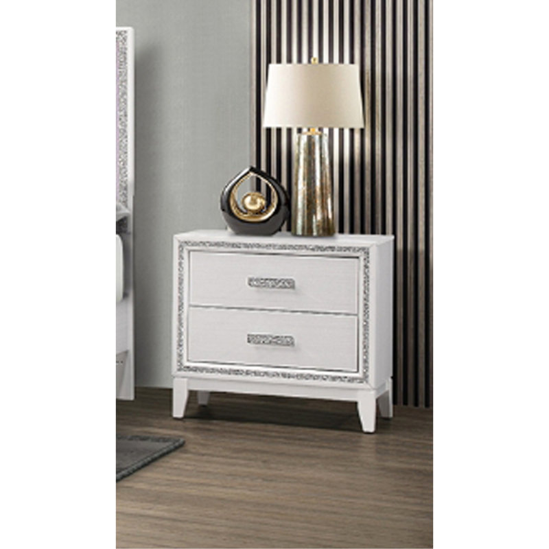 Table de chevet blanche