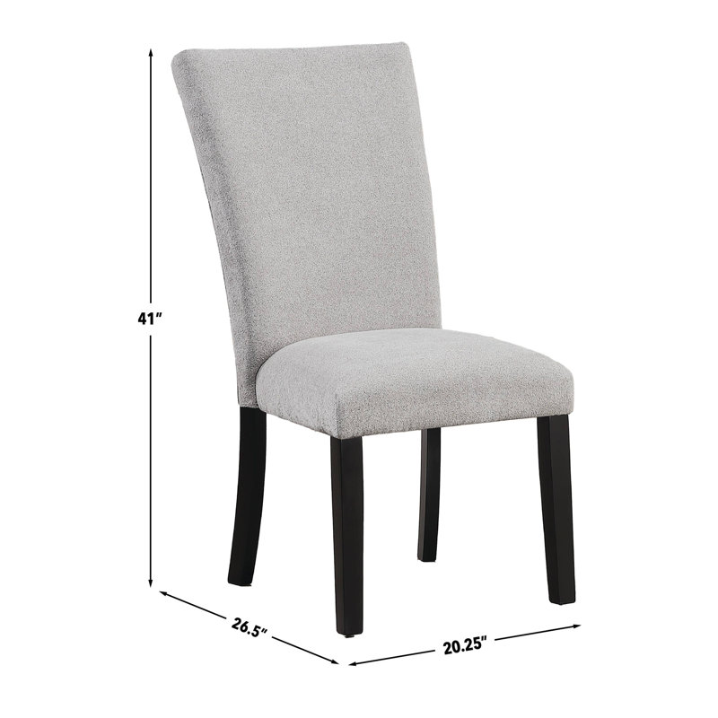 Chaise d'appoint en chenille Artemis, Chenille gris, Noir
