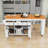 Extendable Kitchen Island Cart with Built-In Charging Station, Ample Storage and Lockable Wheels-1771423891