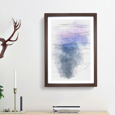 View of a Mountain Range - Picture Frame Painting Print