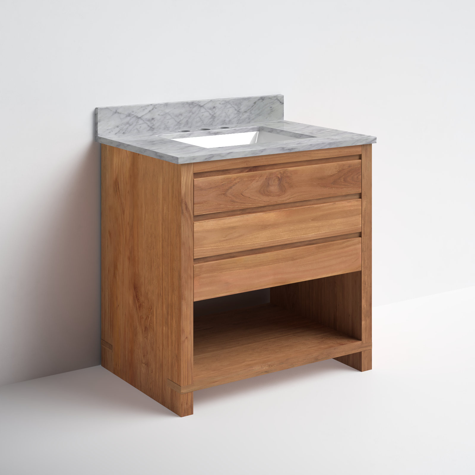 Keaton 31'' Single Bathroom Vanity, Natural Teak