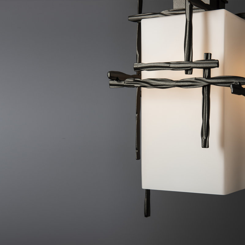 Luminaire suspendu d'extérieur 1 lumière H 15,1 po Tura, Bronze huilé bord de mer