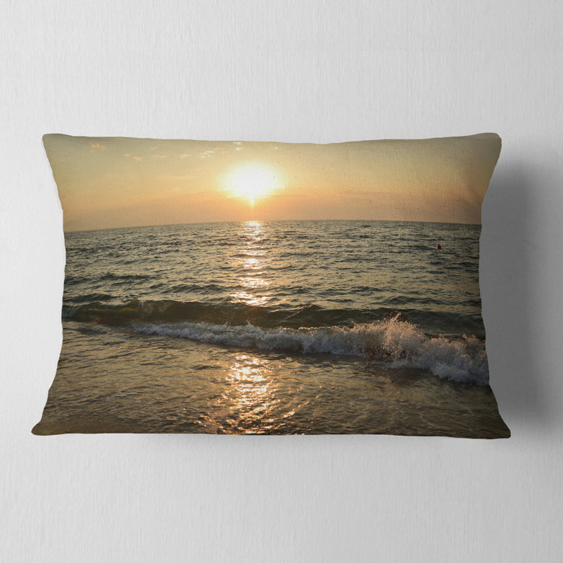 Coussin lombaire plage soleil marin, Rectangle 12" x 20"