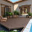 44-Piece New Style 12" Indoor/Outdoor Interlocking Patio Deck Tiles, Red Brown