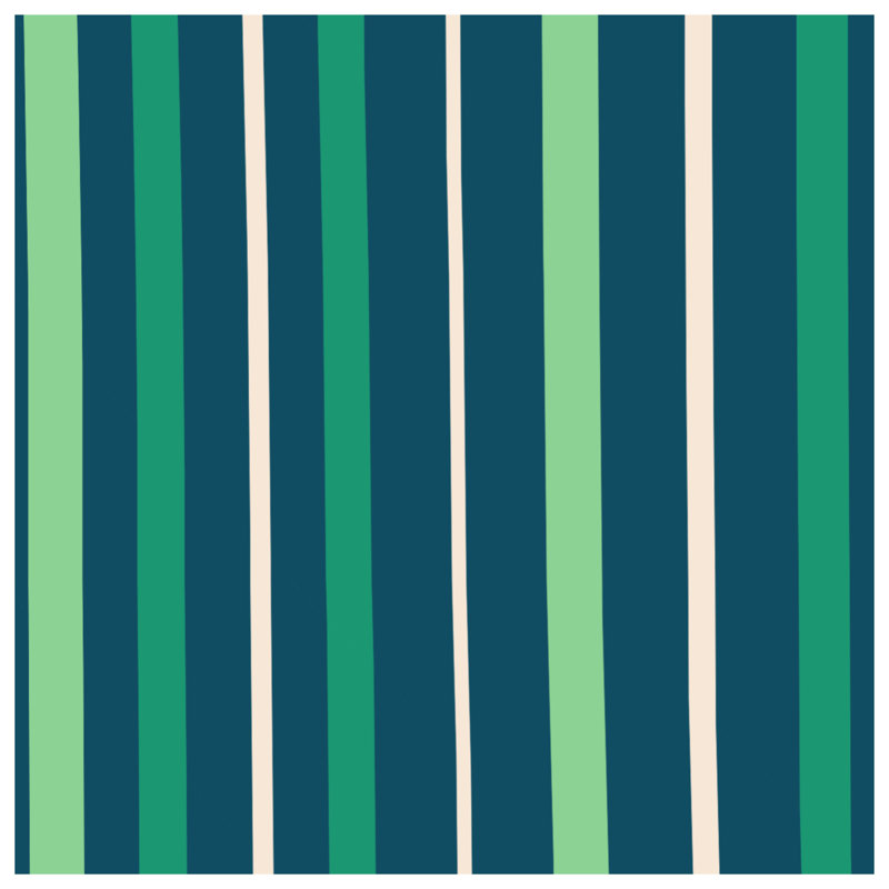 Green Blue Stripes Comforter, King