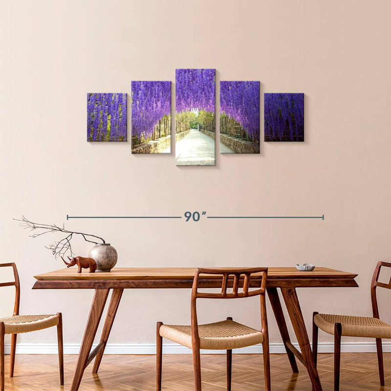Harnek Through The Wisteria Tunnel, 34" H x 74" W