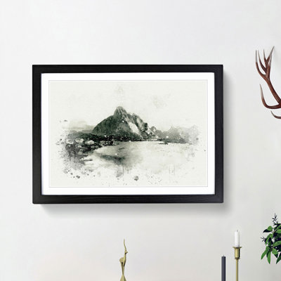 Reine Norway in Abstract - Picture Frame Graphic Art Print