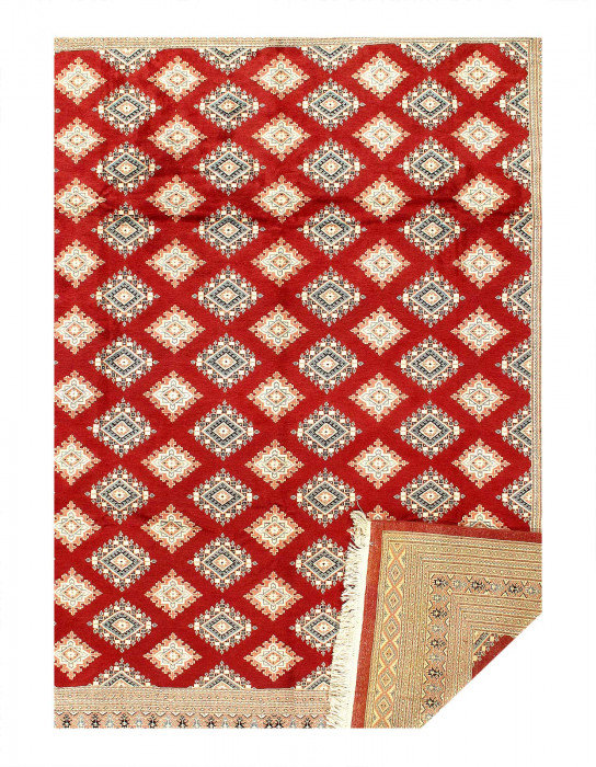 Red Fine Hand Knotted Bokhara 9'X 12'