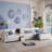 124" Chenile Sectional Modular Couch With With Storage Console And Movable Ottoman,Convertible L Shaped Sofa Couch With USB Charger For Living Room-2048751175