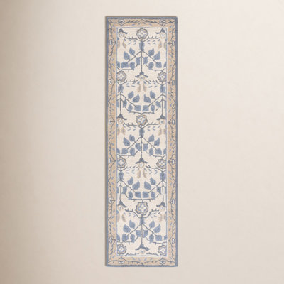Hand-Tufted Wool Floral Outdoor Rug