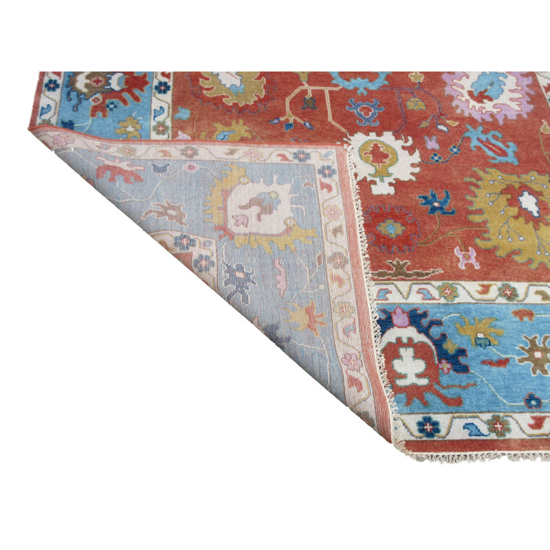 Tapis rouille 10X14 Oushak