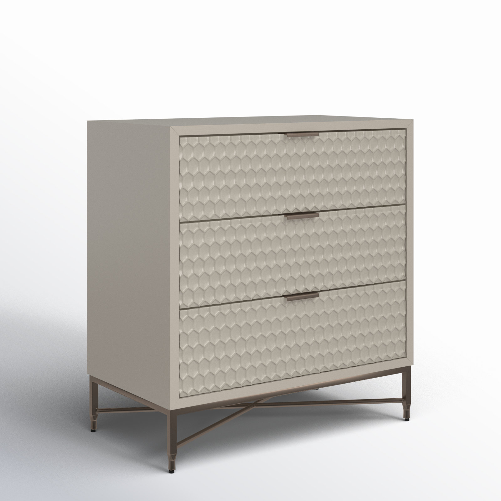 Capra 3 Drawer 32" W Chest, Cement Gray