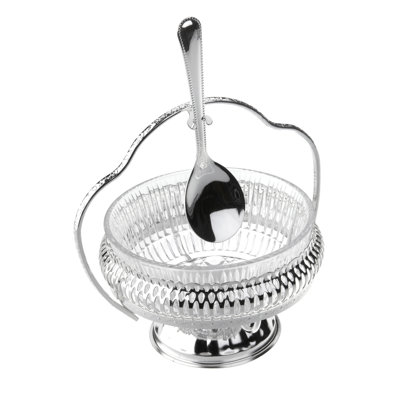 Queen Anne Glass Round Spoon Rest