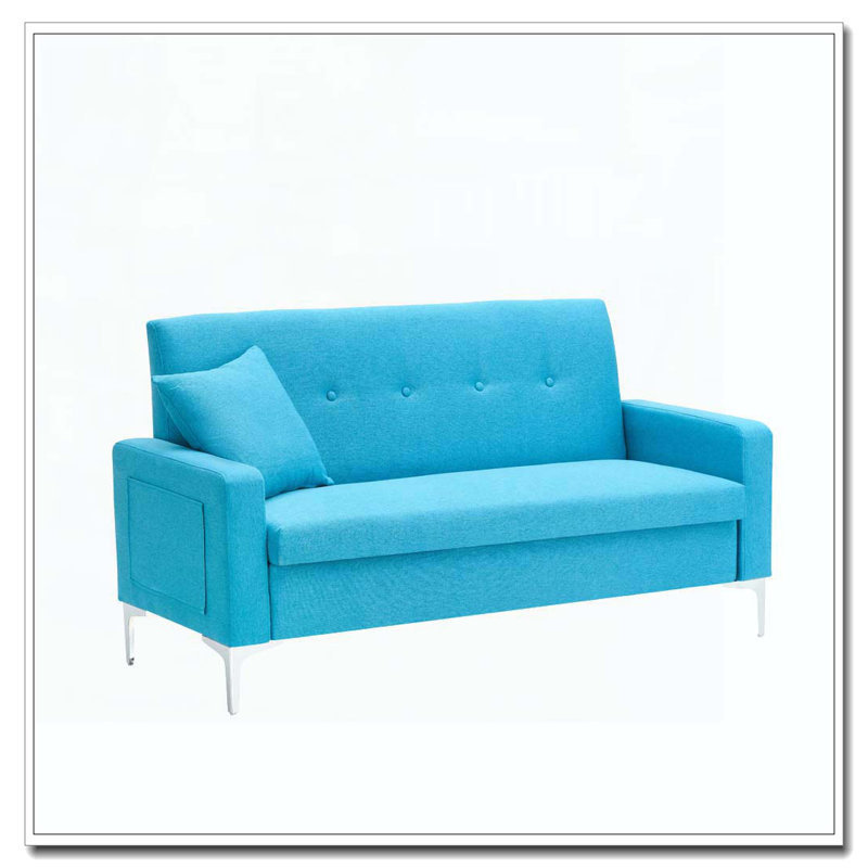 Canapé double confortable de 57 pouces, Bleu