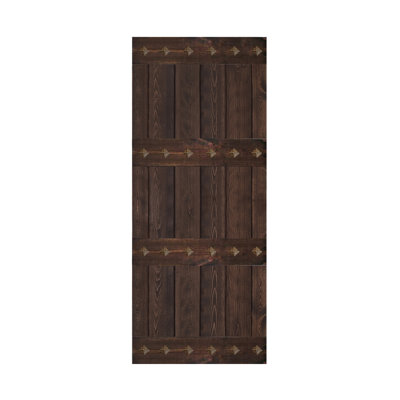 Porte de grange lambrissée peinte en bois sans trousse de quincaillerie d'installation