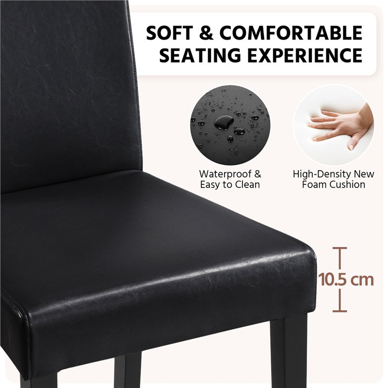 Coan 45cm H Upholstered Side Chair, Black