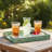 Berty Rectangular Decorative Tray, Mosaic Pattern Green-White Capiz 15 Inch-124561649-124561650