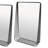 3Pc Decorative Wall Mirror With Shelf Set, Black Metal Rectangular