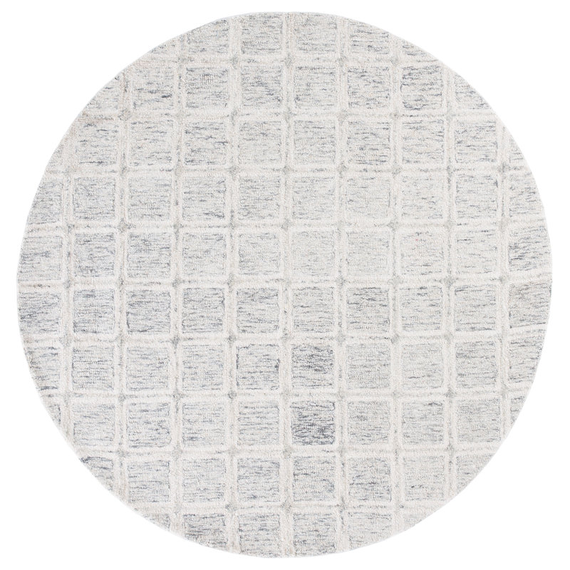 Pine Hand Tufted Wool No Pattern Rug, Round 6'