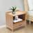 Charif 15.7"H Small Bamboo Wood Nightstand