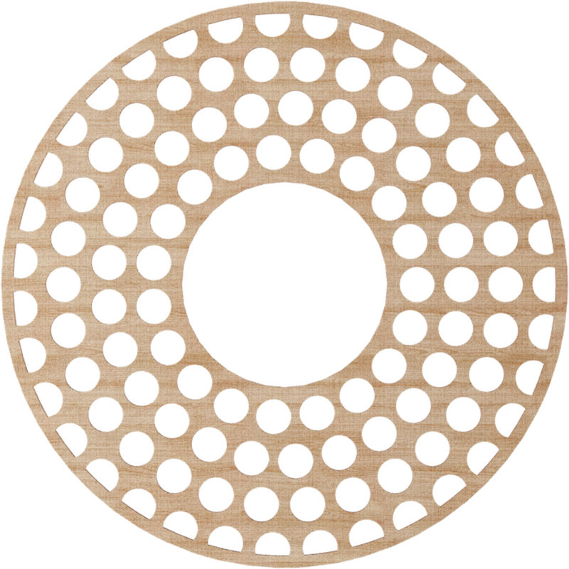 Médaillon de plafond en bois Fink, H 40 po x l 40 po x P 0,38 po, Aulne