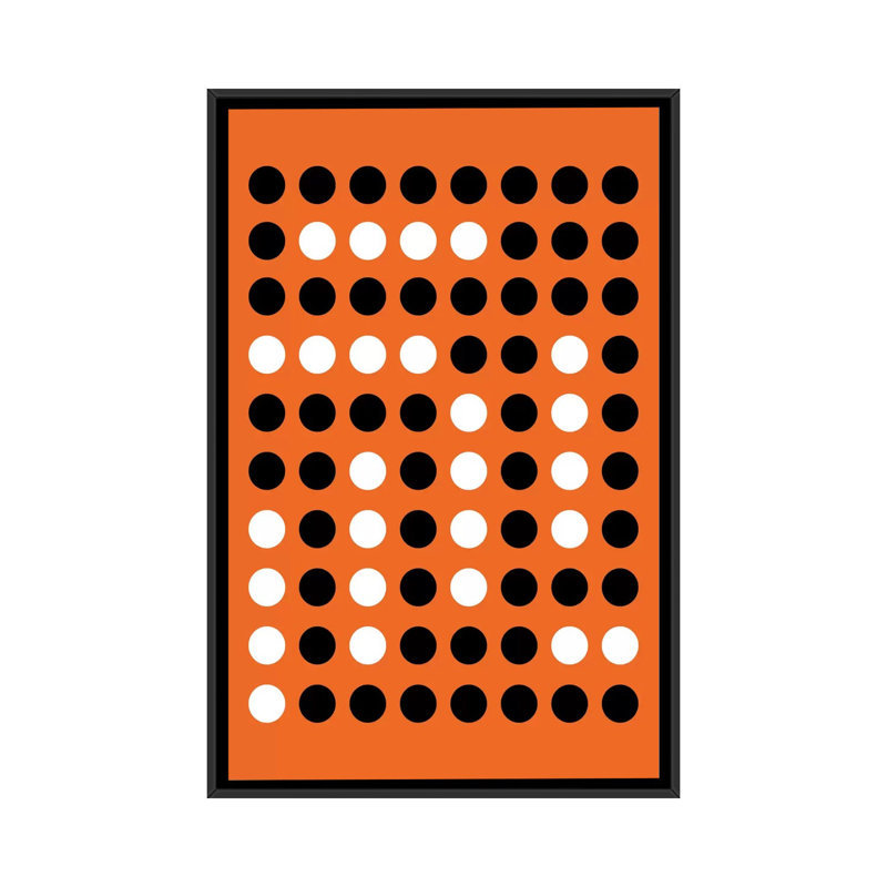 Albree Modern Candy Corn Trail, impression sur toile, Toile avec cadre noir, Pas de tapis, H 48 po x l 32 po x P 1,5 po