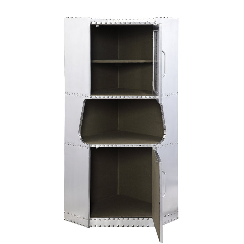 Armoire à 2 portes en aluminium avec tablette pour une maison bien rangée et fonctionnelle