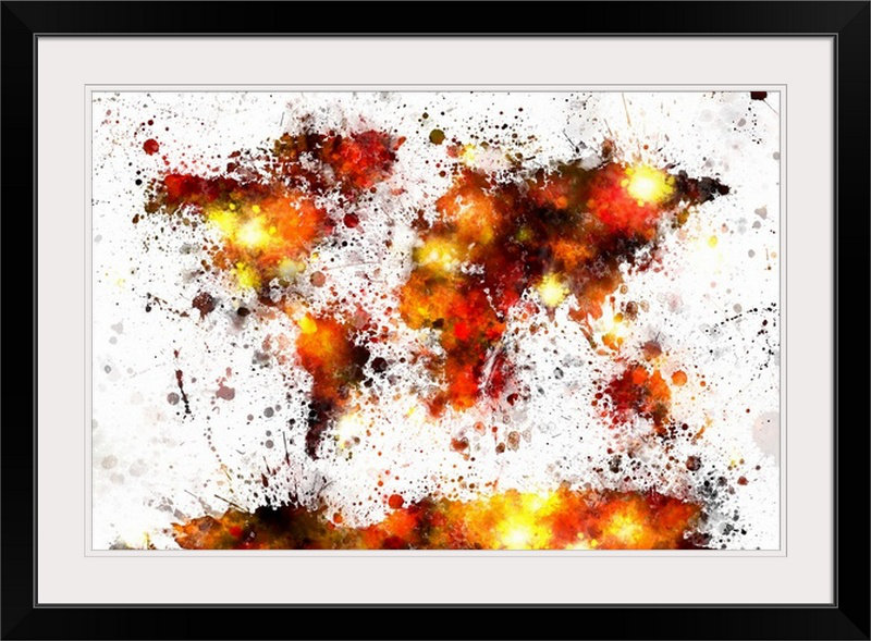 Francy " World Map Paint Splashes " by Michael Tompsett Ebern Designs