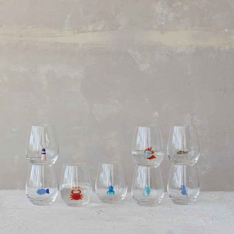 Verre à vin sans pied avec intérieur